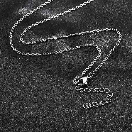 Non-Tarnish 304 Stainless Steel Cable Chain Necklace X-STAS-T040-PJ204-50-1