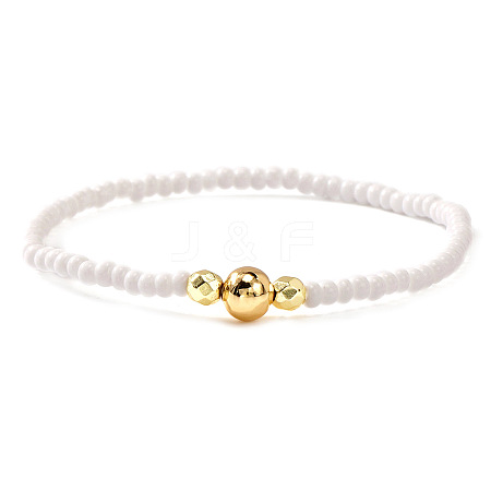Christmas Glass Seed Beaded Stretch Bracelets for Women OT9576-4-1