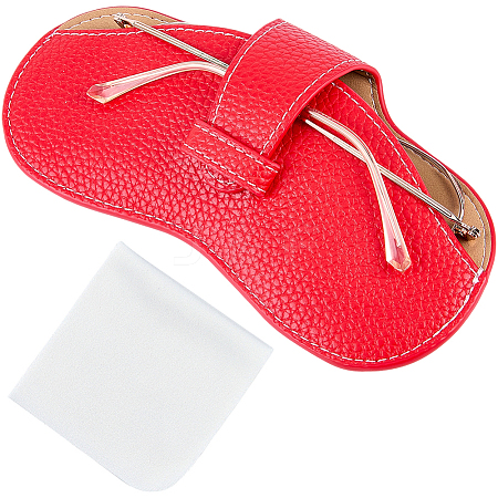 1Pc PU Leather Glasses Case AJEW-CN0006-94B-1