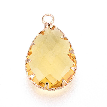 Transparent Glass Pendants KK-N283-02I-G-1