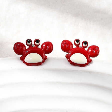 Brass Enamel Stud Earrings EJEW-A148-01A-1