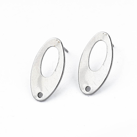Non-Tarnish 201 Stainless Steel Stud Earring Findings X-STAS-N095-115-1