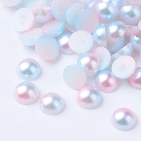 Imitation Pearl Acrylic Cabochons OACR-R063-10mm-02-1