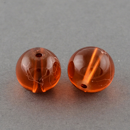 Drawbench Transparent Glass Beads Strands GLAD-Q012-6mm-13-1