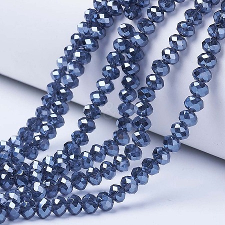 Electroplate Glass Beads Strands EGLA-A034-T3mm-A14-1