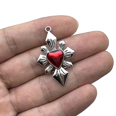 Tibetan Style Alloy Enamel Pendants PW-WG7B1AB-01-1