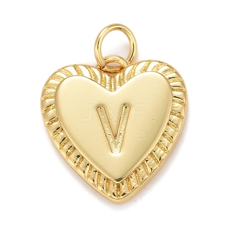 Rack Plating Real 18K Gold Plated Brass Pendants KK-E260-01G-V-1