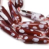 Natural Fire Crackle Agate Beads Strands G-K393-F01-10x30-4