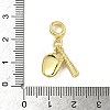 Brass Baseball Bat Mitten European Dangle Charms KK-K293-57G-3