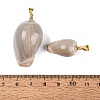 Brass & Natural Oliva Shell Pendants SHEL-Q029-22KCG-3
