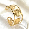 304 Stainless Steel Cuff Bangles for Women BJEW-Z096-04G-1
