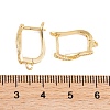 Rack Plating Brass Cubic Zirconia Hoop Earring Findings KK-S374-04G-05-3