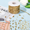10M Ion Plating(IP) 304 Stainless Steel Paperclip Chains wih 50Pcs Open Jump Rings with 20Pcs  Lobster Claw Clasps FIND-SC0012-55-3