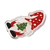 Printed Christmas Theme Acrylic Pendants OACR-L018-10G-2