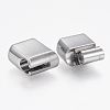 Tarnish Resistant 304 Stainless Steel Magnetic Clasps with Glue-in Ends STAS-F130-25P-2