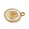 304 Stainless Steel Enamel Pendants STAS-P408-13G-01-2