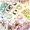 90Pcs 9 Styles Round Silicone Focal Beads SIL-YW0001-77-5