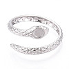 304 Stainless Steel Cuff Rings Components STAS-N113-06P-2