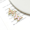 Butterfly Golden Alloy & Resin Pendants PW-WG34E84-08-1