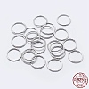 Anti-Tarnish Rhodium Plated 925 Sterling Silver Round Rings STER-F036-03P-0.7x5-1