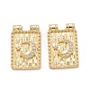 Brass Micro Pave Cubic Zirconia Pendant ZIRC-P089-04G-2