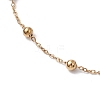 304 Stainless Steel Ball Cable Chain Anklets AJEW-AN00643-01-3