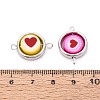 Polymer Clay Beads with CCB Plastic Frame Connector Charms CLAY-T022-35M-06-3