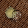 20mm Clear Domed Glass Cabochon Cover for Flat Round DIY Alloy Photo Connector Making DIY-X0107-AB-FF-4