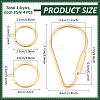12Pcs 3 Styles Brass Keychain Clasps KK-PH0011-22-2