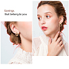 8 Pairs 8 Styles Twist Oval & Chains Shape & Round Alloy Stud Earrings EJEW-FI0001-47-3