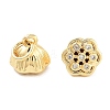 Rack Plating Brass Micro Pave Cubic Zirconia Pendants KK-Z071-63G-1