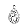 Brass Micro Pave Cubic Zirconia Pendants FIND-PW0025-01C-03-1