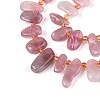 Natural Purple Madagascar Rose Quartz Beads Strands G-Z091-A34-3