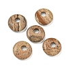 Natural Picture Jasper Donut/Pi Disc Charms G-G142-02F-1