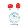 5 Colors Flat Round Acrylic Letter Beads DIY-YW0002-54-5