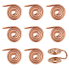 10Pcs Stainless Steel Spiral Pad Cuff Earrings EJEW-HS0001-03RG-1