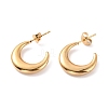 PVD Vacuum Plating 304 Stainless Steel Crescent Moon Stud Earrings for Women EJEW-F280-05C-G-1