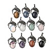 Natural & Synthetic Mixed Gemstone Pendants G-H332-11AS-1