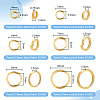   180Pcs 12 Styles Brass Split Rings FIND-PH0020-26-2