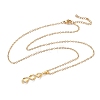 Brass Micro Pave Clear Cubic Zirconia Twist Pendant 304 Stainless Steel Chain Necklaces for Women NJEW-D341-08G-4
