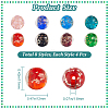 SUNNYCLUE 32Pcs 8 Colors Luminous Handmade Gold Sand Lampwork Beads LAMP-SC0001-26-2