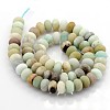 Natural Frosted Flower Amazonite Beads Strands G-O015-8x5mm-01-1