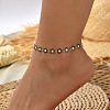 Flower Alloy Enamel Link Anklets WG57D89-11-1
