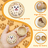 Round Beech Wooden 3D Engraved My First Tooth Box CON-WH0120-004-3