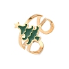 304 Stainless Steel with Enamel Cuff Rings for Women LS-RJEW-Z116-01G-02-2