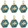 6Pcs Brass Enamel Charms KK-BBC0020-70-1