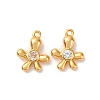 Brass Micro Pave Cubic Zirconia Pendants KK-K382-60G-1