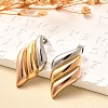 304 Stainless Steel Two Tone Stud Earrings EJEW-F355-04M-04-1