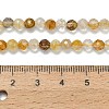 Grade A Natural Yellow Hematoid Quartz Beads Strands G-L642-F04-4mm-5