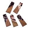 Opaque Resin & Walnut Wood Pendants RESI-T058-04B-1
